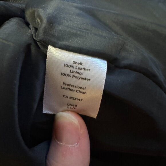 Talbots Black Genuine Leather Pencil Skirt | Size 8 | Classic - Picture 5 of 5